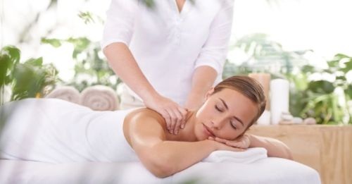 Luxurious home massage setup